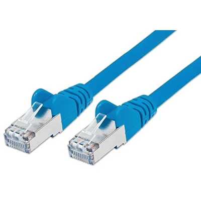 Bild av PremiumCord nätverkskabel, Ethernet, LAN &amp; Patch kabel CAT6a, 10 Gbit/s, S/FTP PIMF skärm, AWG 26/7, 100% Cu, snabb flexibel och robust RJ45 kabel, blå, 0,25 m
