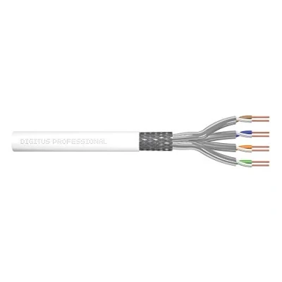 Bild av DIGITUS 305 m Cat 7 SOHO nätverkskabel S FTP (PiMF) Simplex BauPVO Dca LSZH halogenfri 600 MHz koppar AWG 26/1 PoE kompatibel LAN kabel bulkkabel Ethernet vit