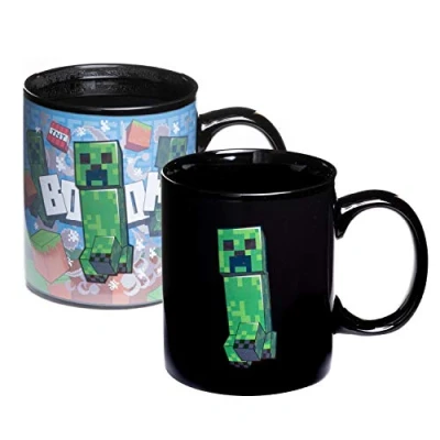 Bild av Paladone Minecraft Creeper Heat Change syntetisk mugg, 295 ml, officiellt licensierad vara