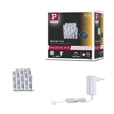 Bild av Paulmann 79868 LED Stripe MaxLED 250 Basic Set Varmvit 2700K 1,5m IP44 Skyddshölje inkl. 1x6 Watt Ljusremsa