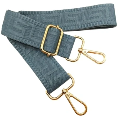 Bild av Justerbar färgglad axelrem för damväskor diesblå, 80130 cm väska rem med guld karbinhake, hållbar crossbody väska, gitarr, moderna väskor tillbehör, 3,8 cm, 1306
