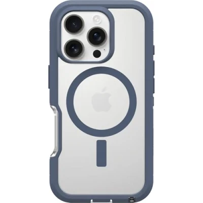 Bild av Otterbox Defender Series XT MagSafe skal för iPhone 16 Pro med MagSafe, extra stöttåligt, fallsäkert,skyddande skal, testad till militärstandard x7, Klar/Blå