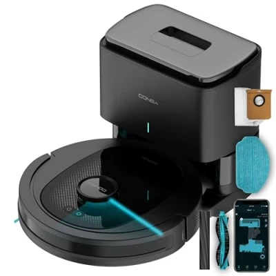 Bild av Cecotec Conga 8490 Ultimate Ultra Power Home Robotdammsugare, lasernavigering, appkontroll, 2,5 L automatiskt damm, 7 000 Pa, upp till 170 minuters batteritid, huvudborste i silikon för husdjur