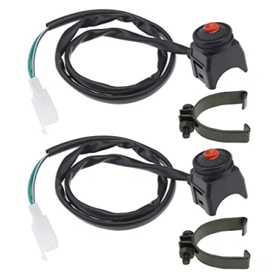 Bild av Be In Your Mind 2 st motorcykel horn switch för 22 mm styre motor start stopp knapp ersättning tillbehör svart