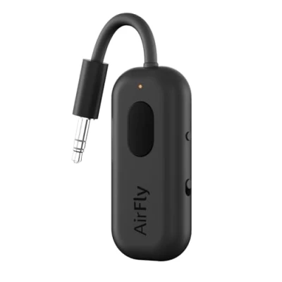 Bild av Twelve South AirFly Pro Bluetooth trådlös ljudsändare/mottagare för upp till 2 AirPods/trådlösa hörlurar; används med alla 3,5 mm ljuduttag, svart