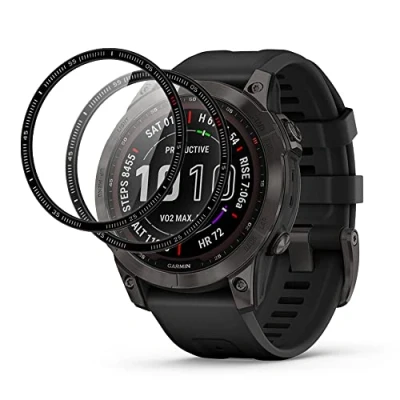 Bild av SeNool Skyddsfilm kompatibel med Garmin Fenix 7/7 Solar 47 mm [2 stycken], 3D Full Cover displayskydd, [Anti repor, bubbelfri] skärmskydd