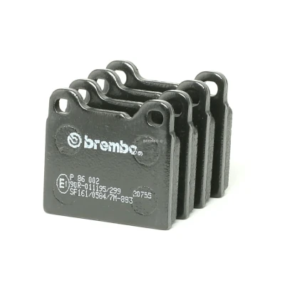 Bild av BREMBO P 86 002 Jeu de plaquettes frein contact signal d&#039;usure exclu avec tôle anti bruit sans accessoires VOLVO: 850 Break, 940 I Berline