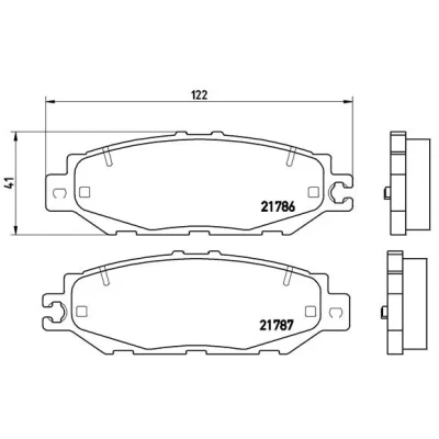 Bild av BREMBO P 83 036 Jeu de plaquettes frein préparé pour indicateur d&#039;usure sans accessoires LEXUS: LS II, I