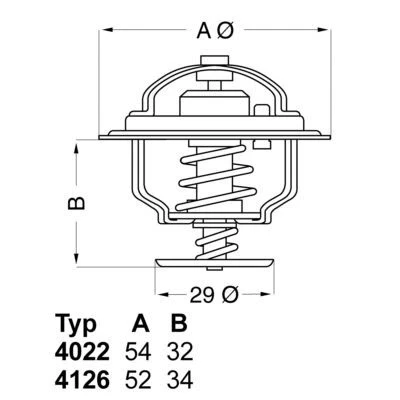 Bild av WAHLER 4022.82D Thermostat d&#039;eau 82 avec joint d&#039;étanchéite NISSAN: TERRANO 2, Bluebird Berline, 1, JAGUAR: XJ XJS Cabriolet
