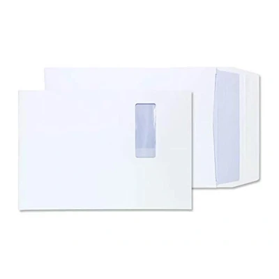 Bild av Blake Kuvert Purely B4 250 x 350 25 mm soufflé Patte autocollante Fenêtre Enveloppe Blanc Lot de 125