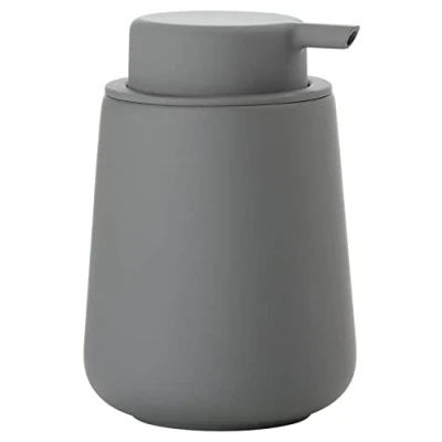 Bild av Zone Denmark Nova One tvålpump för badrummet, keramisk dispenser handtvål/flytande tvål, diameter 8 cm, höjd 11,5 kapacitet 250 ml, grå