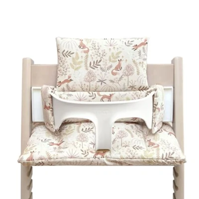 Bild av Blausberg Baby Tripp Trapp sittkudde set för Stokke barnstol 2 delad stöd/stoppning/sittminskare räv beige, material Oeko TEX standard 100 certifierad