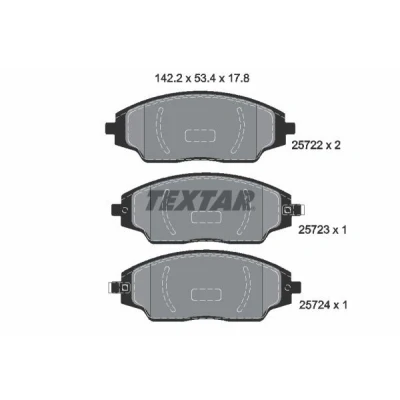 Bild av TEXTAR 2572201 Jeu de plaquettes frein avec indicateur d&#039;usure CHEVROLET: Aveo 5 portes, Berline