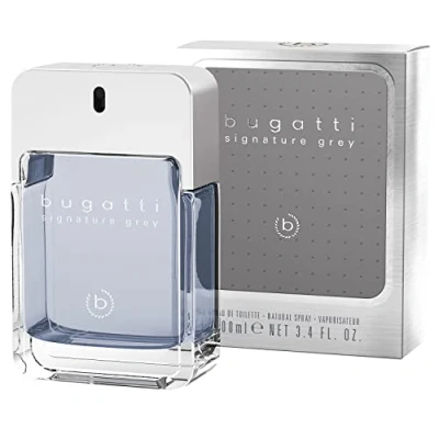 Bild av bugatti signature grey Parfym män 100 ml fräsch Eau de Toilette för alla åldrar med kryddig doft Herrparfym tillfällen och I fräsch, citrisk, träig