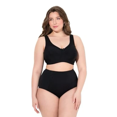 Bild av Ulla Popken Comfort Kelly Structuur Push upbh, Storlek: 120C, Black