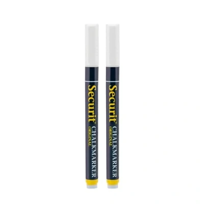 Bild av SECURIT BL SMA100 V2 WHI Set med 2 pennor flytande krita, liten spets från 1 till mm