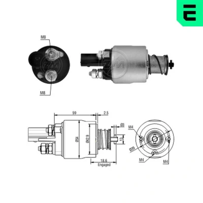Bild av ERA ZM1498 Solenoid, startmotor