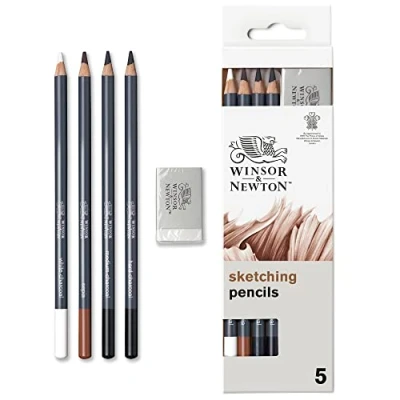 Bild av Sketching pencils 5pcs w/eraser in blister set