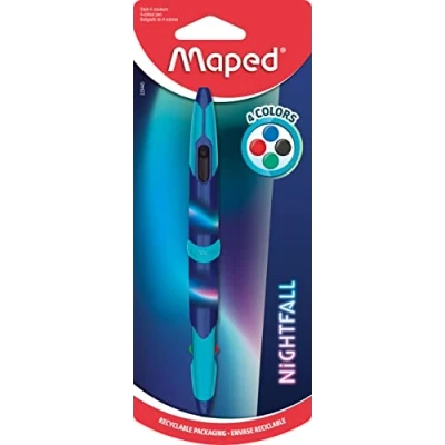 Bild av Maped 4 färg kulspetspenna NIGHTFALL 229445 flerfärgad, 1 styck (1 pack)