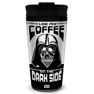 Bild av Star Wars metallmugg (I Like My Coffee On The Dark Side Design) metallresemugg 540 ml officiell licensierad produkt