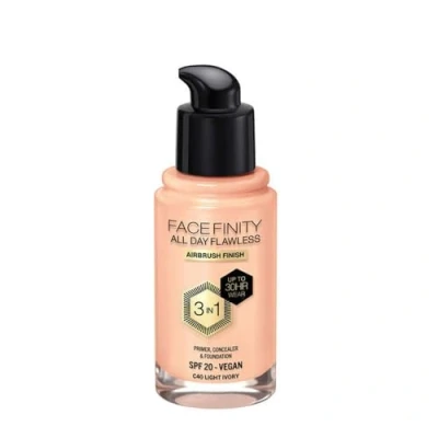Bild av Max Factor Facefinity 3 i 1 All Day Flawless flytande foundation, SPF 20 40 ljus elfenben, 30 ml