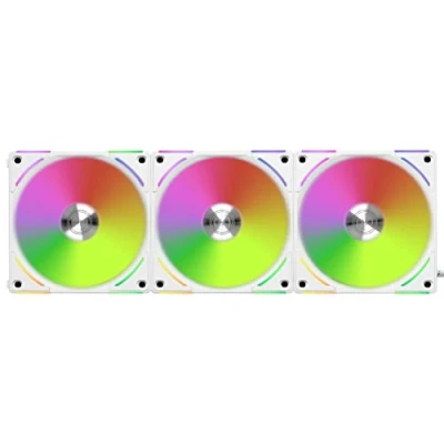 Bild av Lian Li UNI FAN AL120 V2 (3 pack) Chassi fläkt 120mm Vit med RGB ljus 29 dBA