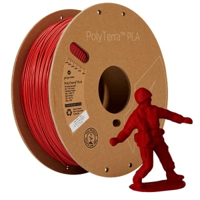 Bild av Polymaker PolyTerra PLA Army Red 1,75 mm 1 kg