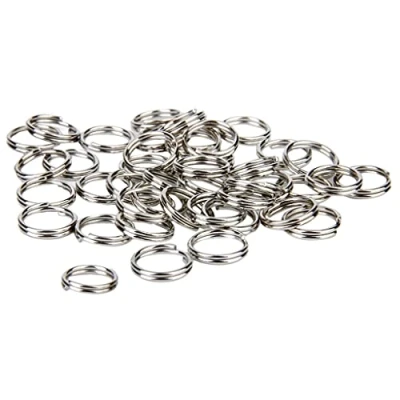 Bild av Delade ringar för hantverk nyckelringar 12 mm paket med ungefär. 100 st silver