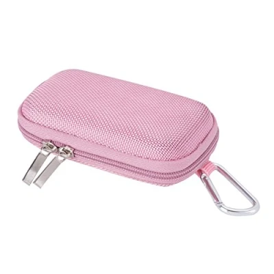 Bild av AGPTEK väska för 1,8 tums MP3 spelare, bärbar snäckskal låda fodral iPod Nano, hörlurar, kontanter, nycklar, kort, rosa