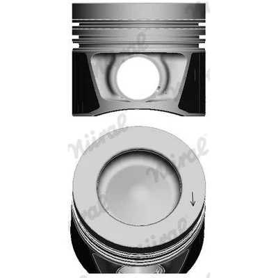 Bild av NÜRAL 87 432307 10 Kolv 81,5mm med kolvbultsbussning, kylkanal, kolvringsspår, vevst. trapetsf.ända VOLKSWAGEN: Scirocco III, GOLF 6, Tiguan I
