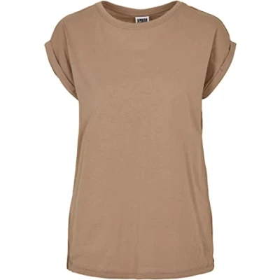 Bild av Urban Classics Curvy Ladies Extended Shoulder TEE Tshirt bas, Storlek: XXL, Softtaupe