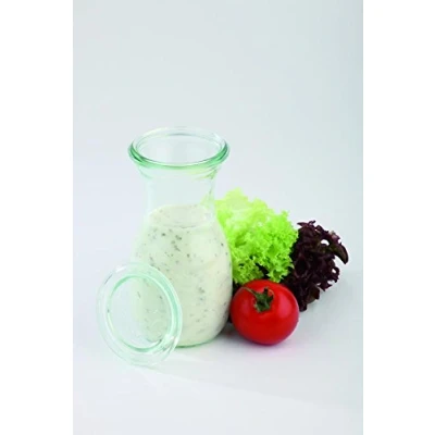 Bild av APS 6 original WECK glasflaskor 1 liter med lock, Ø cm, H: 25,5 flaskor för juicer, smoothies, dressingar, diskmaskinsäker