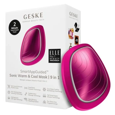 Bild av Geske Sonic WARM COOL MASK 9 IN 1 Electronic Tools SMARTAPPGUIDED Ansiktsvård tillbehör, Storlek: One Size, Magenta