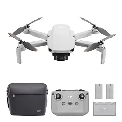 Bild av DJI Mini 2 SE Fly More Combo minikameradrönare är lättanvänd, vikbar och väger under 249 g. Med 2,7K video, smarta lägen, 10 km videoöverföring, 31 min flygtid, extra batterier, C0