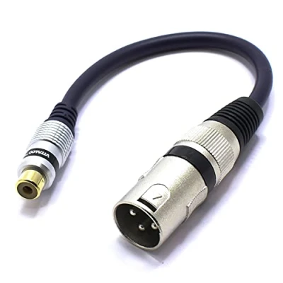 Bild av VITALCO XLR kontakt till RCA hona adapter mikrofon 3 polig chinch ljudkabel