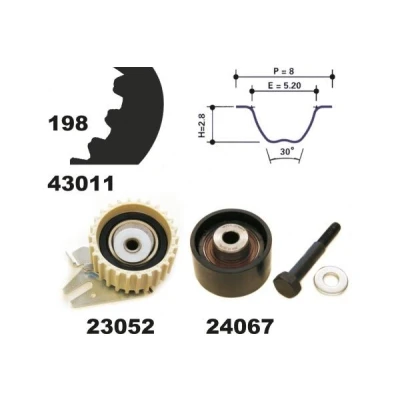 Bild av MAPCO 23011 Kit de distribution 198 ALFA ROMEO: GT, 147, 156 Berline, FIAT: Stilo 3/5 portes, Multi Wagon