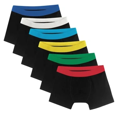 Bild av Libella Pojkar, hipster, boxershorts, kalsonger, bomull, barn, underkläder, 6 pack, Black 1, 134 140