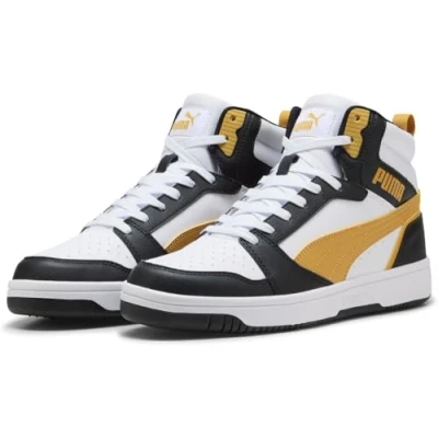 Bild av Puma Unisex Rebound V6 sneakers, White Archive Gold Black, 9 UK, Guld Svart, 43 EU