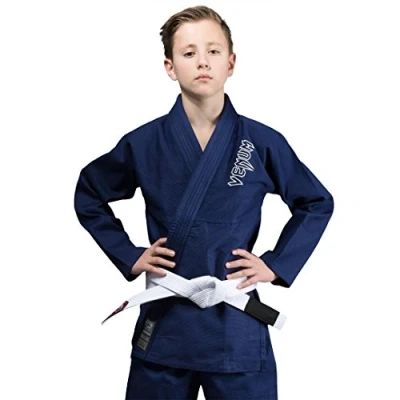 Bild av Venum pojkar minimalistisk BJJ gi, marinblå/blå, C1 US