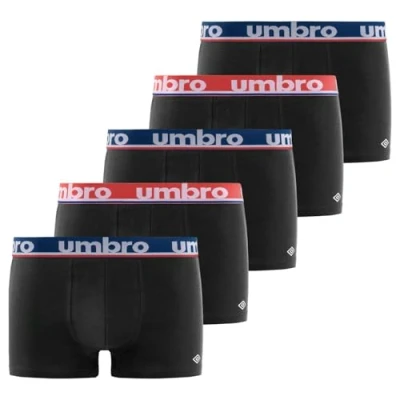 Bild av Umbro Underbyxor för män 100% bomull, boxer män, luftiga nät, perfekt passform (5 st), klass 8, M
