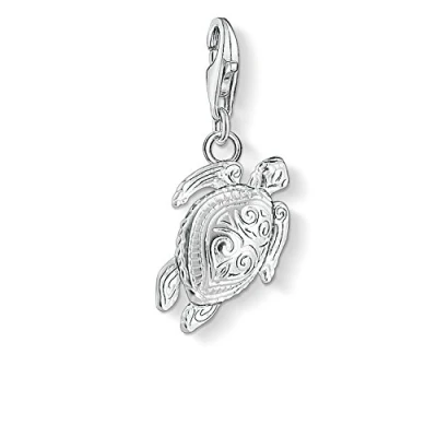 Bild av Thomas Sabo berlock klubb silver emalj sköldpadda enkel 1222 007 12, Metall, Ingen ädelsten