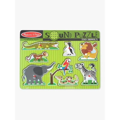 Bild av Melissa &amp; Doug Zoo Animals Sound Puzzle Wooden Peg With Effects (8 pcs)
