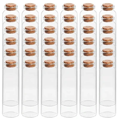 Bild av Belle Vous 36 Pack Glas Bjudnings Glasburkar med Korklock 50 ml Mini Mason Lufttäta Förvaringsflaskor för Bröllopsbjudningar, Fest, Kökskryddor och Sylt