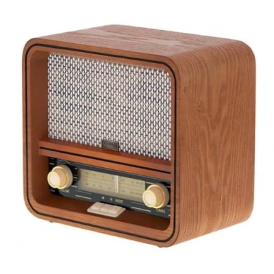Bild av CAMRY CR 1188 radio med trähölje, retroradio AM/FM, nostalgisk Bluetooth, USB port, vintage köksradio frekvensskala