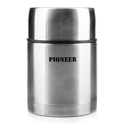 Bild av Pioneer vakuumisolerad läckagesäker soppa/matflaska, 8 timmar varm 24 kallt, rostfritt stål, 700 ml