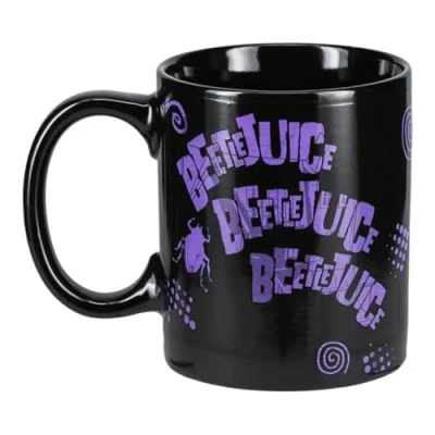 Bild av Paladone Beetlejuice värmeväxlande mugg officiellt licenserade varor perfekt present till retro skräckfilmfantaster, nostalgiska keramiska dryckesartiklar, 80 tals filmsamlare, kopp, 300 ml (10 oz)