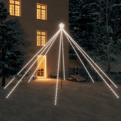 Bild av VidaXl Julgransbelysning Inomhus/Utomhus 800 Leds Kallvit 5 M
