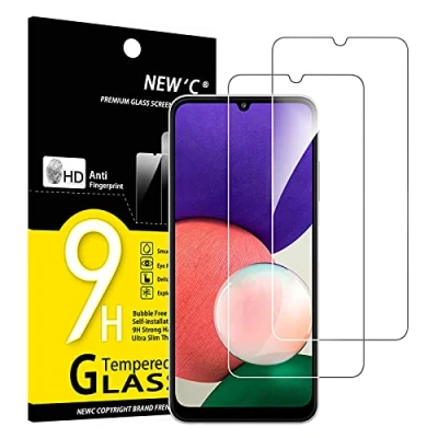 Bild av NEW&#039;C 2 Pack, skärmskydd i glas för Samsung Galaxy A22 4G (Inte 5G),bubbelfri, 9H hårdhet, 0,33 mm ultratransparent, ultrabeständigt härdat