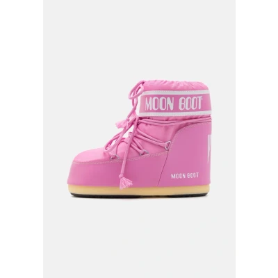 Bild av Moon Boot ICON LOW Unisex Snörstövletter, Storlek: 39 41, Pink Skinnimitation/textil