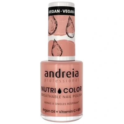 Bild av Andreia Professional NutriColor andningsbart nagellack veganskt och grymhetsfritt gör det själv med långvarig glansfinish färg NC7 rosa 10,5 ml